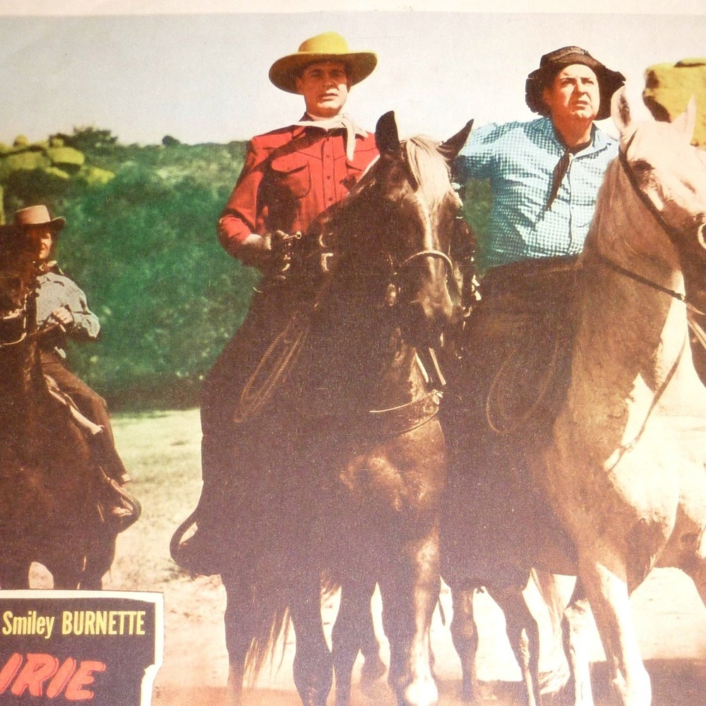 1951 Original Lobby Card‎ Prairie Roundup Charles Starrett Durango Kid Western